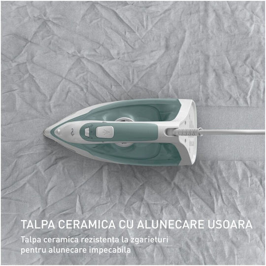Tefal Virtuo Fier de Călcat cu Aburi 2000W cu Talpă Ceramică și Debit Continu de Abur 27g/min