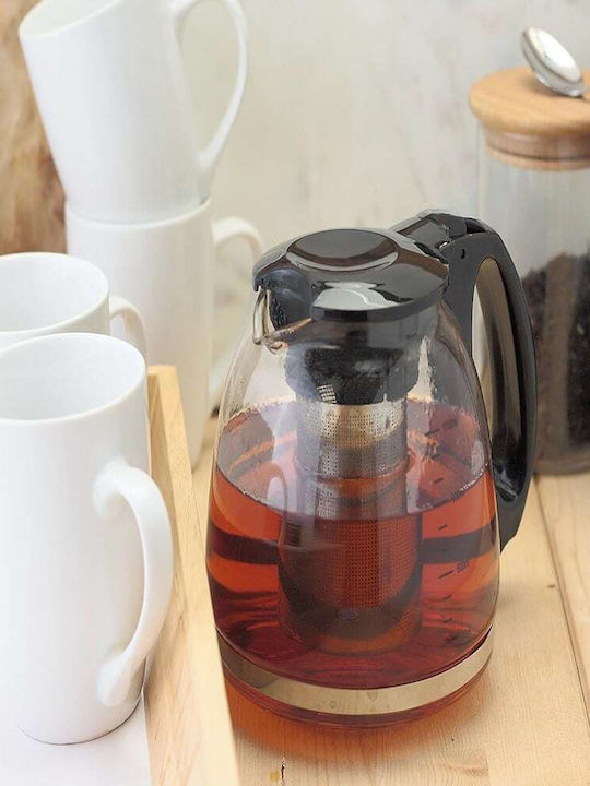 Τσαγιέρα με Φίλτρο Γυάλινη 1250ml