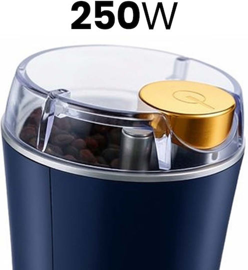 Avizar Elektrische Kaffeemühle 250W Multifunktion Mühle Kaffee Gewürze In Edelstahl Blau