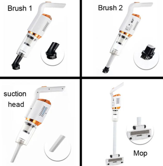 Rechargeable 2 in 1 Stick & Handheld Vacuum White