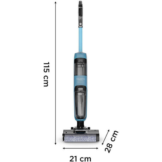 Rowenta X-clean Επαναφορτιζόμενη Σκούπα 2 σε 1 Stick & Χειρός Μπλε