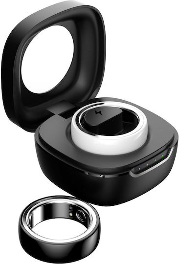 Fashion Smart Ring 18mm mit Pulsmesser Schwarz