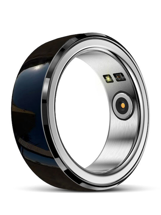Fashion Smart Ring 18mm with Heart Rate Monitor Black