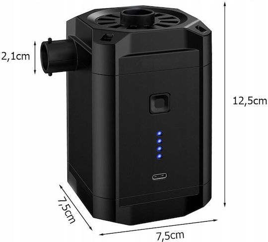 Trizand Pompă Electrică pentru Gonflabile 5V Negru
