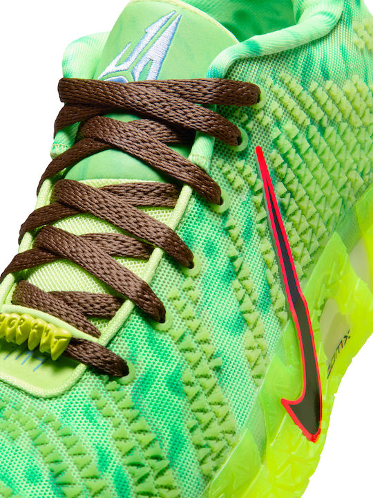 Ja 3 Low Basketball Shoes Light Lemon Twist / Hemp / Bright Crimson / Black