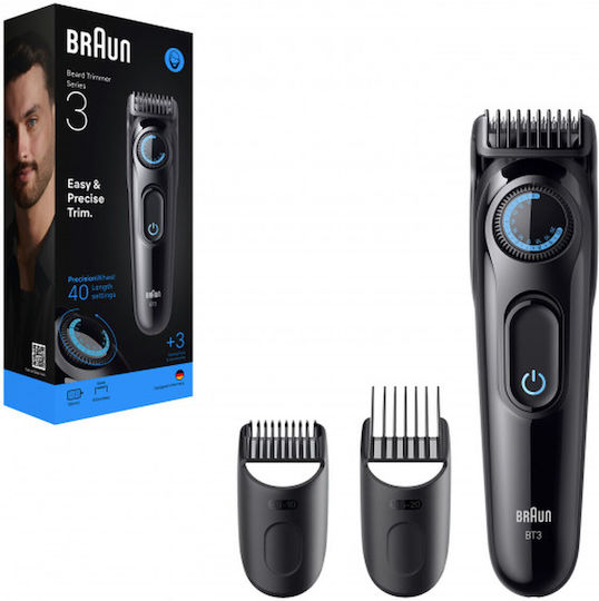 Braun Επαναφορτιζόμενη Κουρευτική Μηχανή Μαύρη BT3520