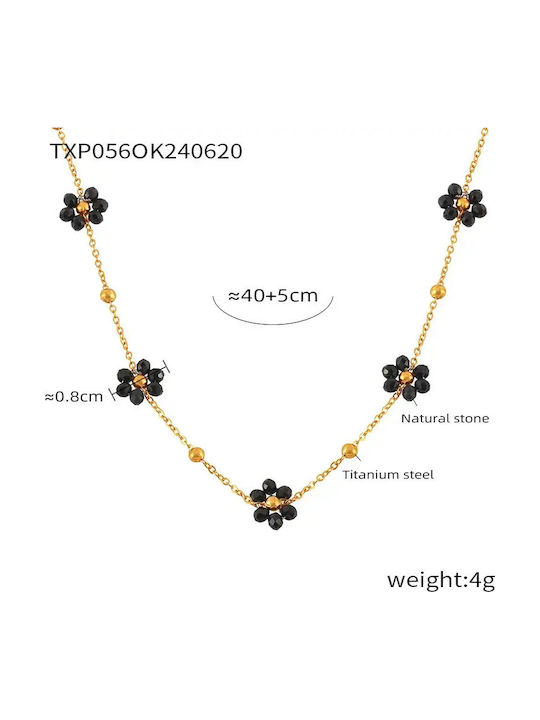 Necklace with design Heart from Gold Plated Steel