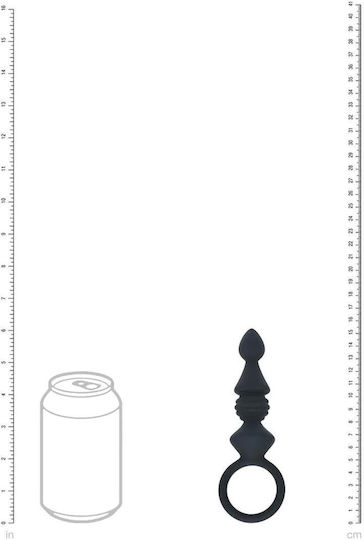 Shots Ribbed Πρωκτική Σφήνα Μαύρη