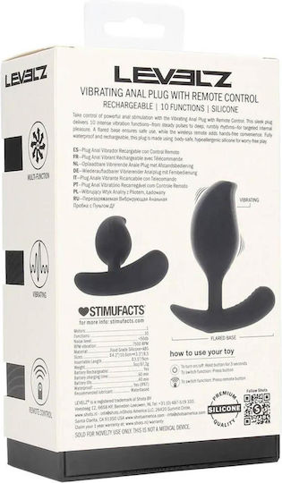 Shots Anal Plug with Wireless Functionality and Vibration Black