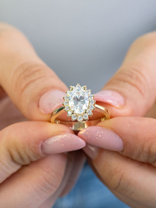 Kiriakos Gofas Single Stone from Gold 14K