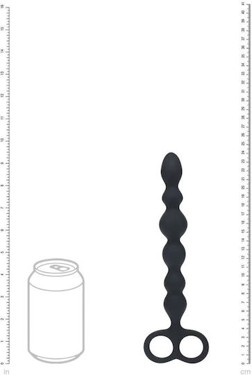 Shots Beaded Anal Beads Black