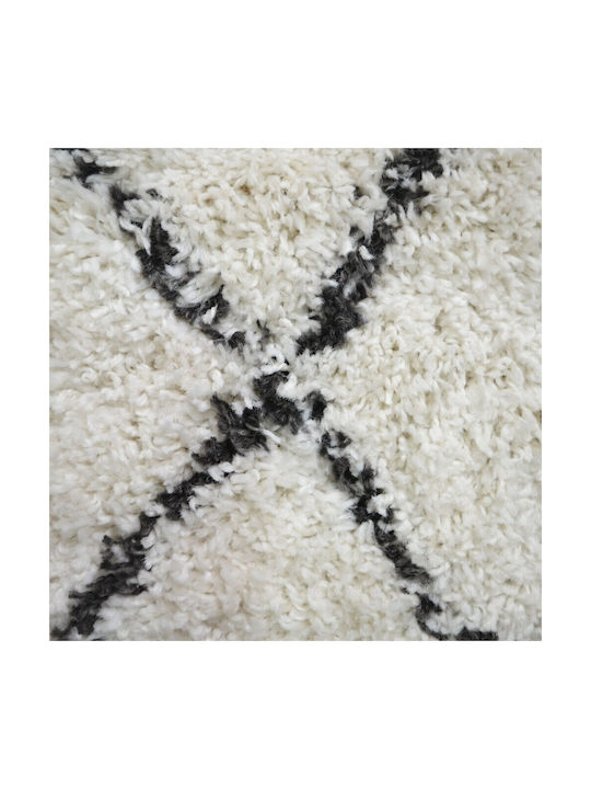 Shaggy Moroccan Χαλί Ορθογώνιο Ivory-black 120x170cm
