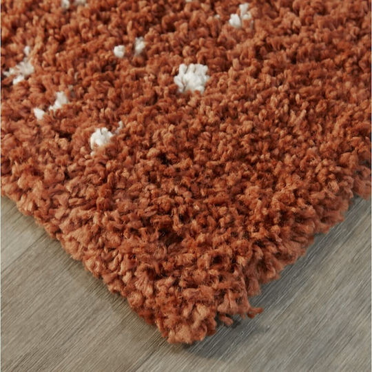 Shaggy Moroccan Teppich Rechteckig Zottelig Synthetisch,Polyester/Cotton/Leather Terracotta