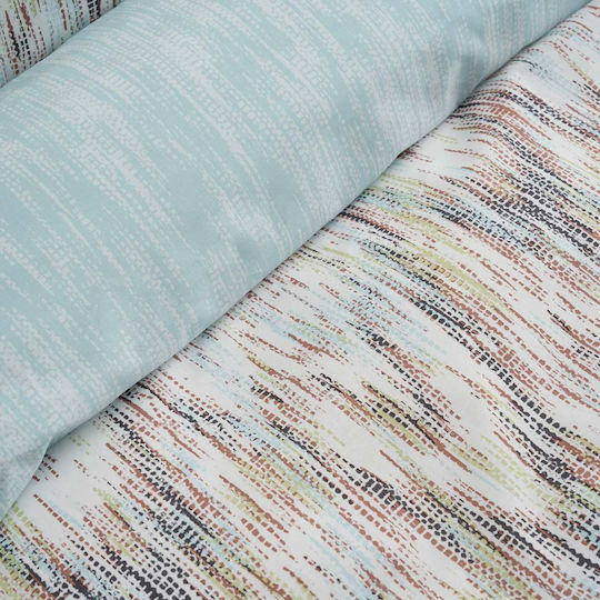 Vesta Home Fiona Duvet Cover Set 2 Cotton 170x240cm Single with Pillowcase Multicolour
