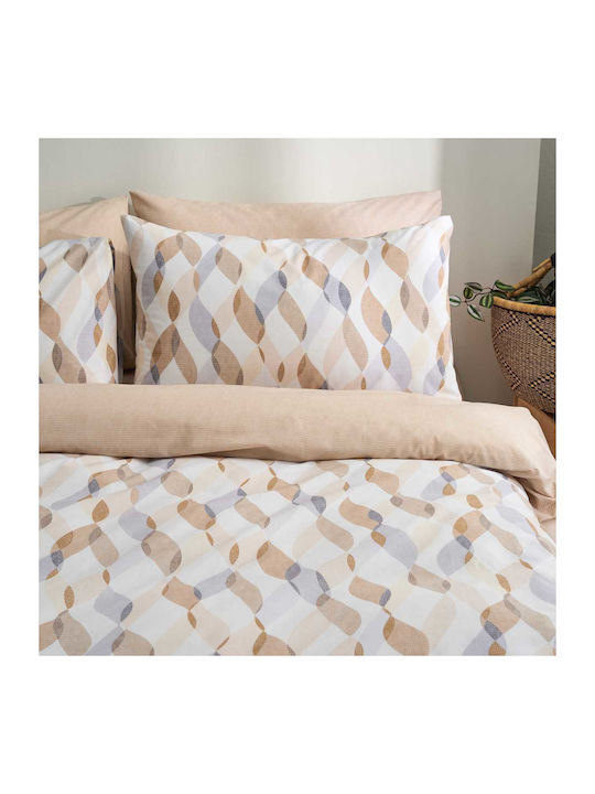 Vesta Home Σετ Παπλωματοθήκη Βαμβακερή 170x240cm Μονή με Μαξιλαροθήκη Prato 1 1
