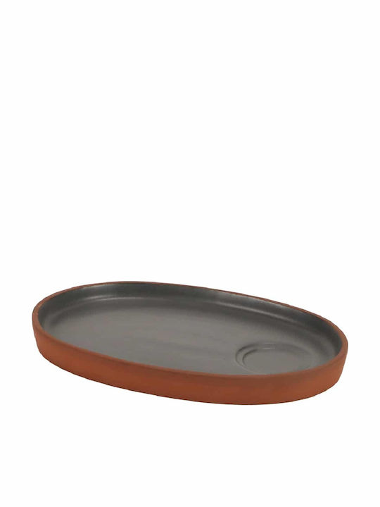 Maria Portugal Platou de Servire Oval din Porțelan Gri 20x13.5buc 6buc Maria Portugal Platou de Servire Oval din Porțelan Gri 20x13.5buc 6buc