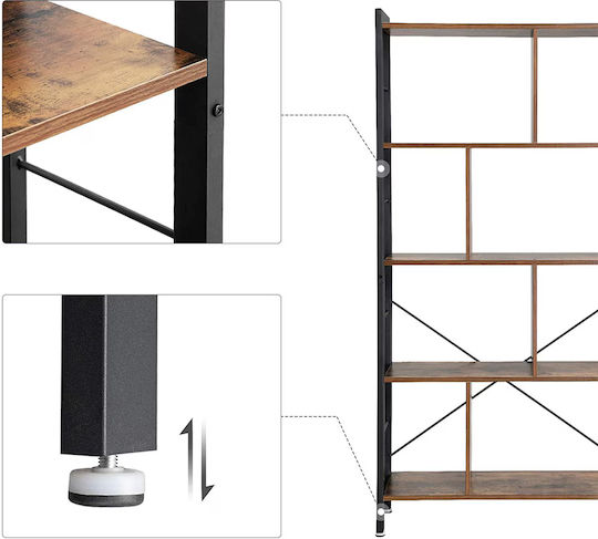 Bibliotecă Maro Rustic 74x30x154.5cm