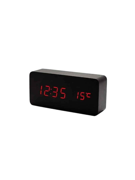 Dsplay Tischuhr Digital LED Holz mit Wecker TOPF-181935 Verschiedene Farben