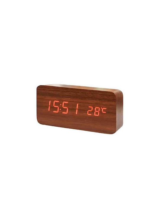Dsplay Tischuhr Digital LED Holz mit Wecker TOPF-181935 Verschiedene Farben