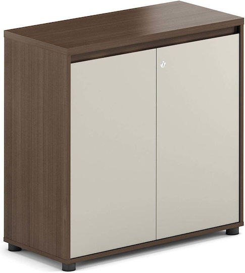Cabinet De Birou Din Lemn Nucă - Bej 80x40x80cm EO805,1