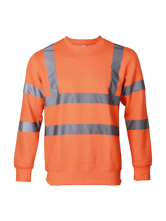 Arbeitshemden und T-Shirts Sweatshirt mit reflektierenden Bändern Gelbes Fluo