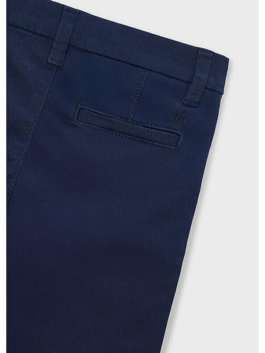 Kids Chino Linen Dark Blue Trouser