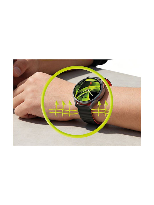 Mobile Origin Easy Strap Magnetic Watch 20mm Black Orange Mo-esm20-blk-org