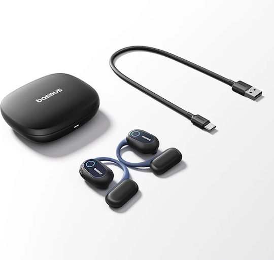 Baseus Bowie MF1 Offenes Ohr Bluetooth Kopfhörer mit Schweißbeständigkeit und Ladekoffer Schwarz