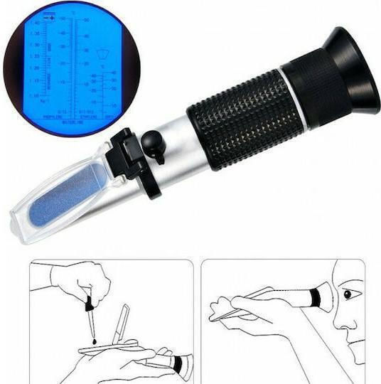 Atc Wine Refractometer Optical Brix 0-40% Baume 0-22 Vol 0-25%