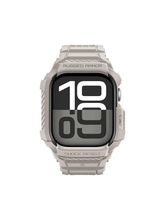 Spigen Rugged Armor ”pro” V2 Apple Watch 10/11 46mm Dune Beige Acs10506 Spigen Rugged Armor ”pro” V2 Apple Watch 10/11 46mm Dune Beige Acs10506