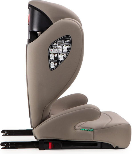 Moni i-Race Baby Car Seat Booster i-Size with Isofix Beige 15-36 kg