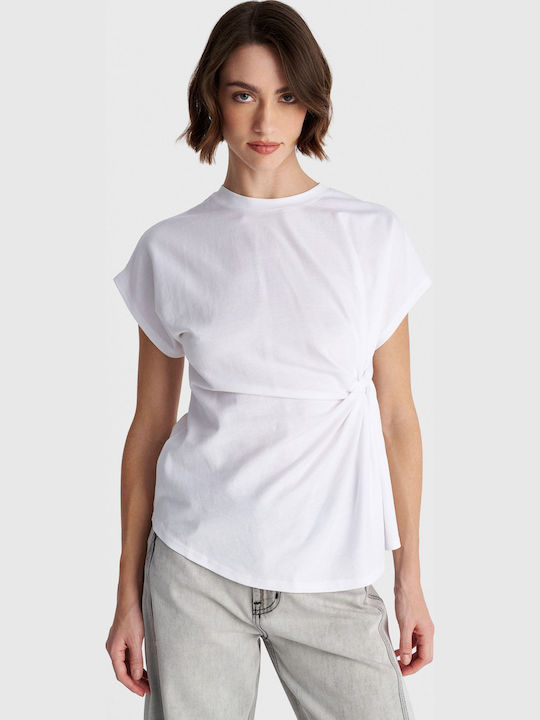 Women's Blouse Short Sleeve White