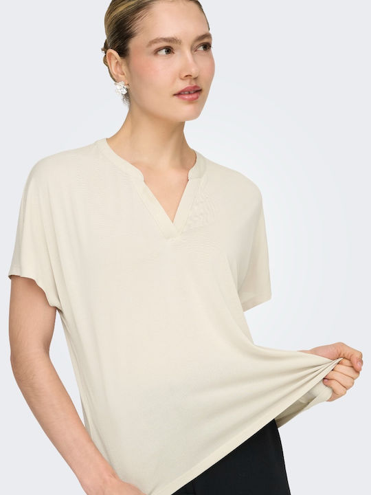 Women's Blouse with V Neckline Graphite