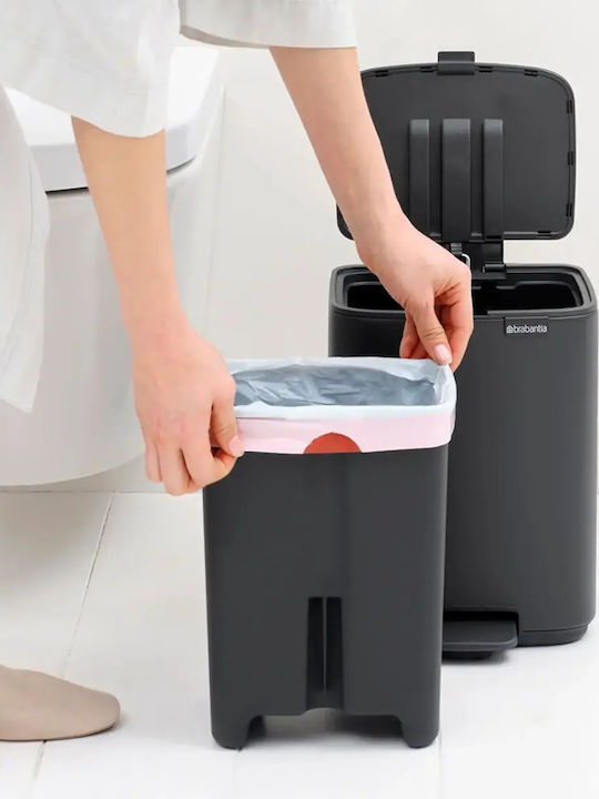 Brabantia Metallisch Badezimmer Mülleimer 7Es Gray