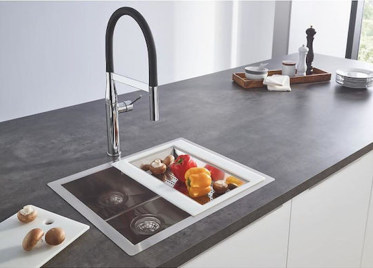 Grohe K700 Chiuvetă De Bucătărie Sub Masă Inox L80xL40cm Argintiu