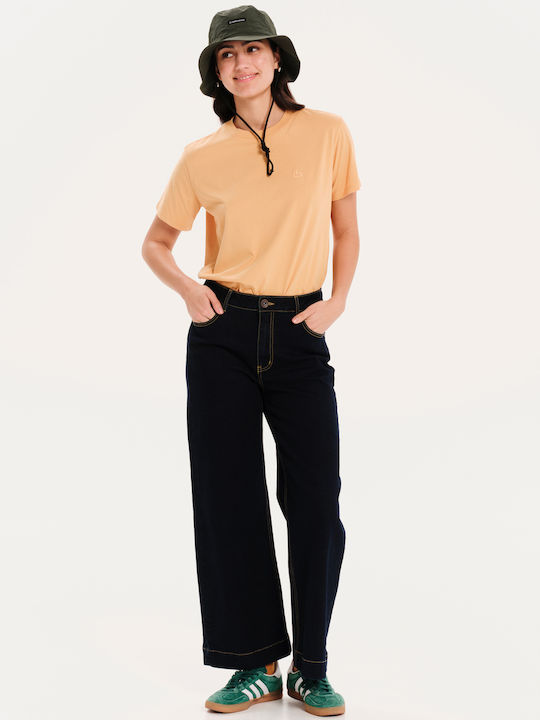 Women's Fabric Trousers Navy Blue
