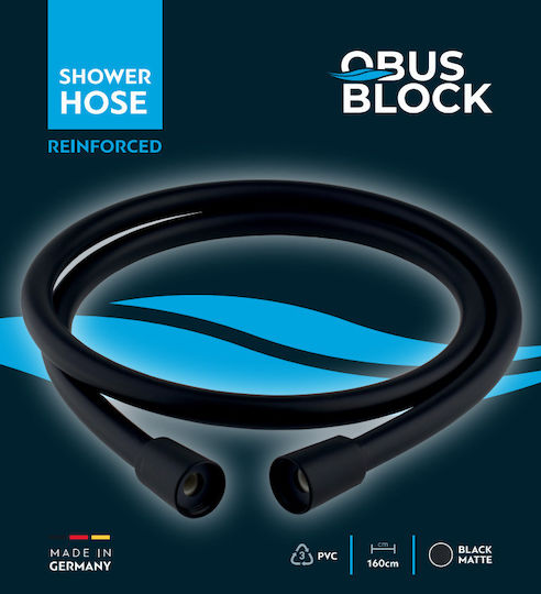 Obus Block Plastic Shower Hose Black 160cm