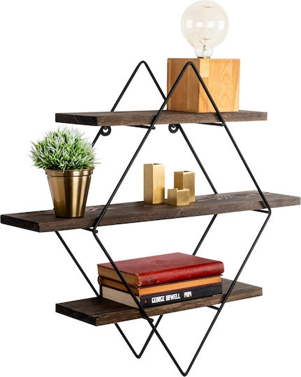 Ράφι A-g Erysimum Black Walnut 38x16x42εκ.