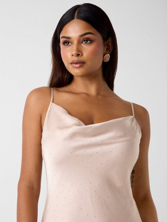 Summer Midi Dress for Wedding Christening Pink