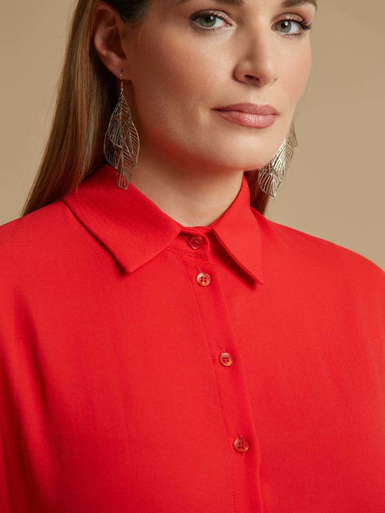 Essential Women's Short Sleeve Shirt Red