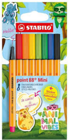 Stabilo Pen 88 Mini Маркери за Рисуване 0.4мм 8бр