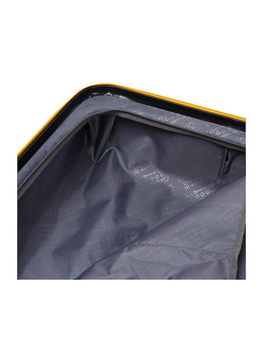 CAT Large Hard Travel Suitcase Black with 4 Wheels Height 70cm