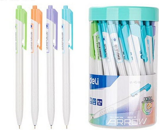Deli Arrow Pen Ballpoint 0.7mm (Μiscellaneous Colours)