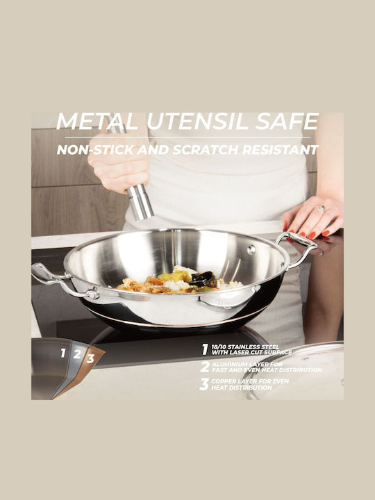 Berlinger Haus Eternal Collection Aluminum Wok with Lid 28cm