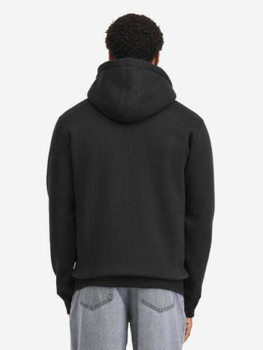 Herren Fleecejacke mit Kapuze Black