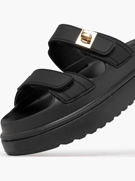 Women's Flat Sandals in Black Color