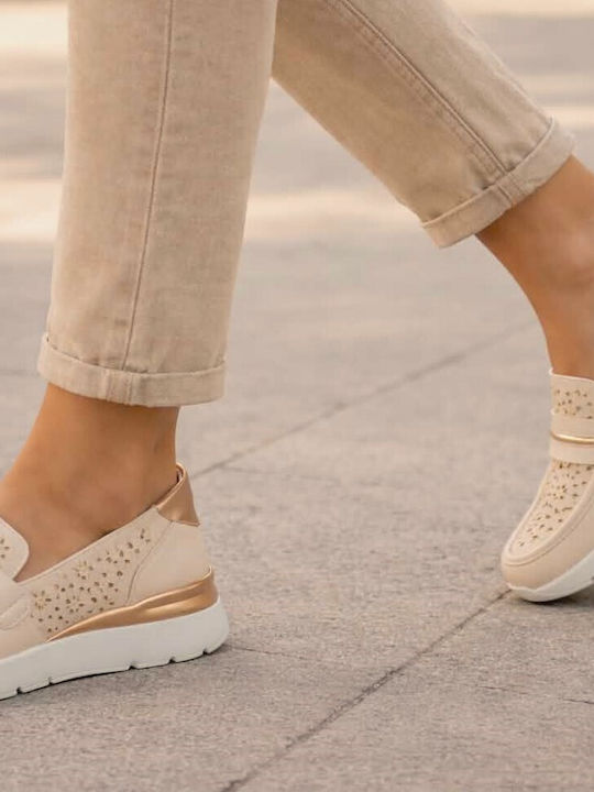 Damen Loafers in Beige Farbe