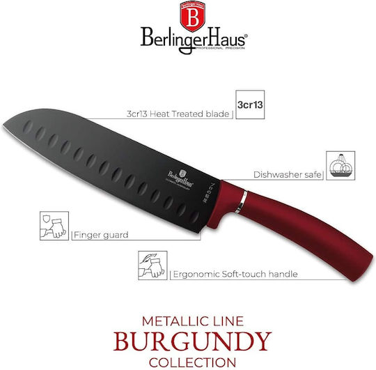 Berlinger Haus Metallic Line Knife Set Made of Stainless Steel 4 Pieces
