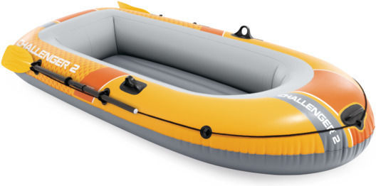 Intex Inflatable Boat Orange with 2 Paddles and Pump 236x114cm
