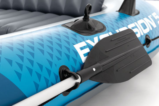 Intex Excursion Inflatable Boat Blue with Oars & Pump